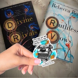 Ruthless Vows Iris and Roman Sticker Typewriter Divine Rivals