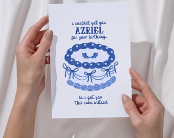 ACOTAR Birthday Card | Azriel Birthday Card | Bookworm greeting | Bestie Birthday | Bookish Birthday Card |Bat Boys | Velaris | Night Court