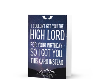 ACOTAR Birthday Card | High Lord | Rhysand | Velaris | Night Court
