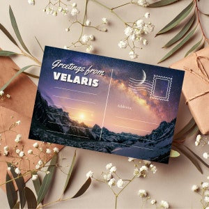 Greetings from Velaris Postcard A Court of Thorns and Roses Night Court ACOTAR Merch
