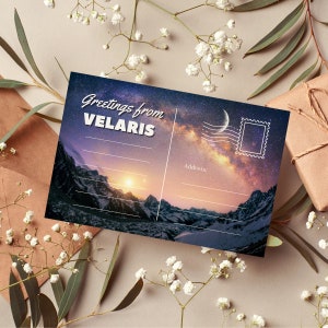 Saludos desde Velaris Postal Una Corte de Rosas y Espinas Corte Nocturna Mercancía ACOTAR