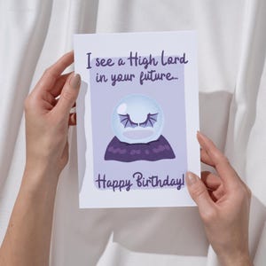 Cartão de aniversário do High Lord | Saudação de aniversário ACOTAR | Cartão de aniversário Bestie | Cartão de aniversário Rhysand | Aniversário com tema de livro | Aniversário literário