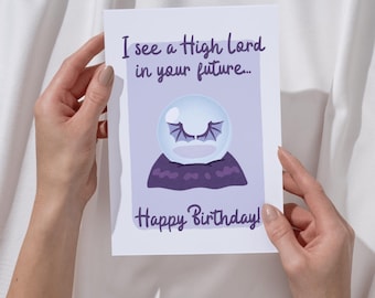 High Lord Birthday Card | ACOTAR Birthday Greeting | Bestie Birthday Card | Rhysand Birthday Card | Book Themed Birthday | Bookish Birthday