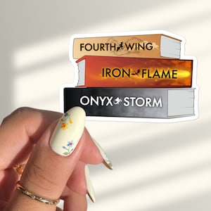 Fourth Wing Iron Flame Onyx Storm Sticker Empyrean Book Series Book Spines Water Bottle Sticker Laptop Decal Bookish Sticker