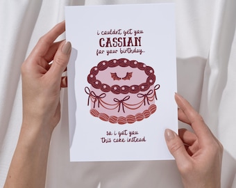 ACOTAR Birthday Card | Cassian Birthday Card | Bookworm greeting | Bestie Birthday | Bookish Birthday Card |Bat Boys | Velaris | Night Court