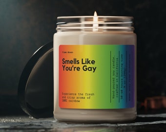 Huele como si fueras vela gay, regalo LGBT divertido, regalo de mejor amigo gay, regalo divertido para él, orgullo gay, regalo de novia, regalo del orgullo del novio