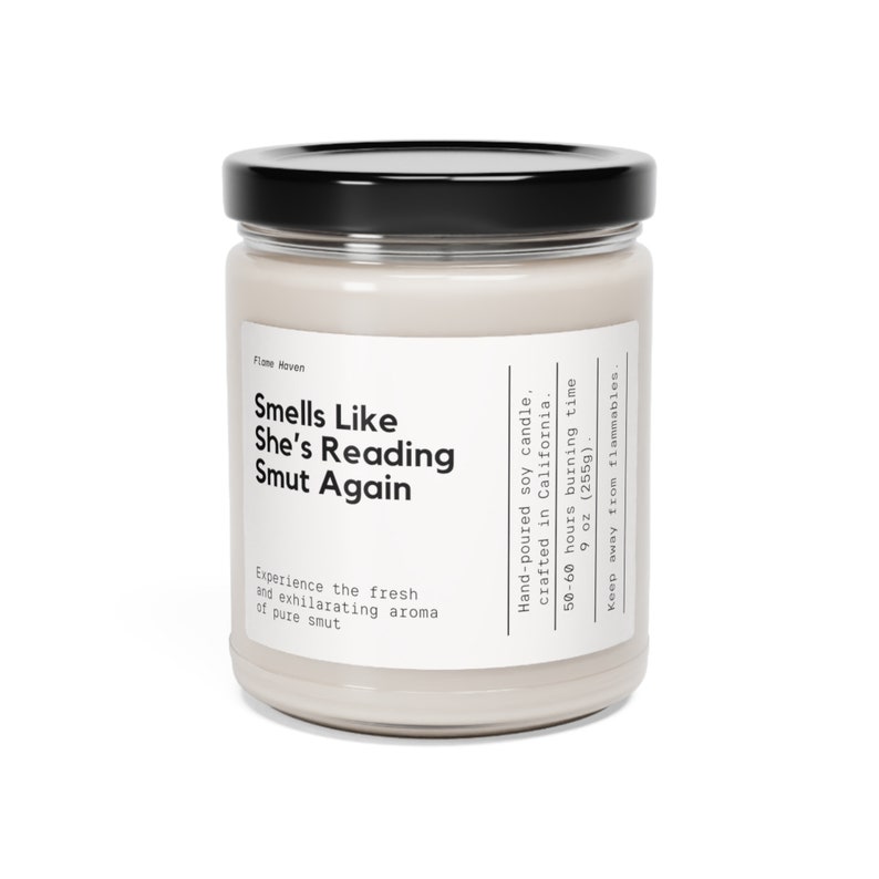 Huele como si estuviera leyendo Smut otra vez, Vela Smut, Vela de libro, Regalo Smut, Vela de lector romántico, Vela de libros obscenos, Regalos de libros picantes imagen 2