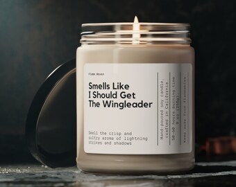 Smells Like I Should Get The Wingleader Candle, Fourth Wing Gift, Gift For Girlfriend, Tairn And Xaden Gift, Book Inspired, Iron Flame Merch
