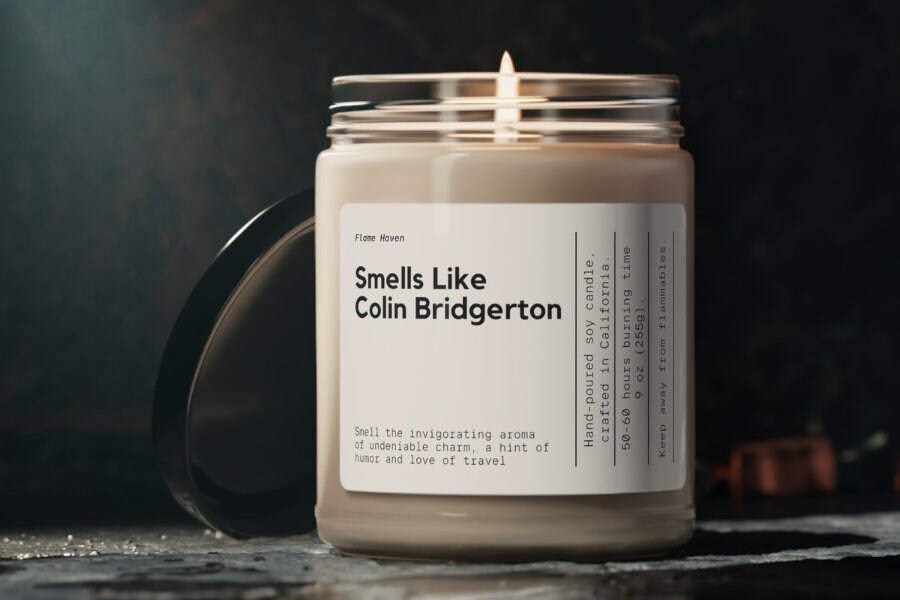 Smells Like Colin Bridgerton Candle, Bridgerton Merch, Penelope Featherington, Lady Whistledown, Fanfiction Merch Candles, Smutty Book Gift