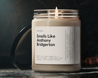 Smells Like Anthony Bridgerton Candle, Fanfiction Merch Candles, Funny Writer Reader Gift, Smutty Books Scented Candle, Lady Whistledown