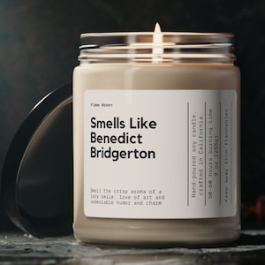 Smells Like Benedict Bridgerton Candle, Bridgerton Merch, Lady Whistledown, Fanfiction Merch, Smutty Book Gift, Regency Era Gift, TV Fan