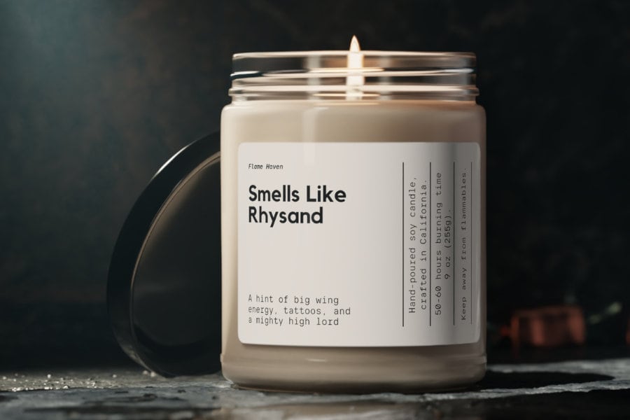 Smells Like Rhysand Soy Candle, ACOTAR, ACOMAF, Book Lover Candle, Funny Book Candle, Literary Candle, Book Inspired Candle, Rhysand Candle