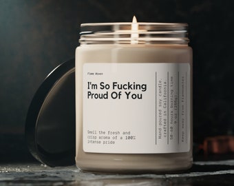 Ich bin so verdammt stolz auf dich Kerzengeschenk, Abschlussgeschenk, lustiges Abschlussgeschenk, Abschlussgeschenk für Schwester, Abschlussgeschenk des besten Freundes