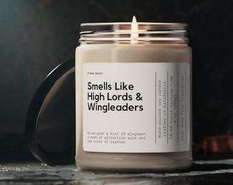 Smells Like High Lords and Wingleaders Candle, Fourth Wing ACOTAR Gift, Book Lover Candle, Literary Book Candle, ACOMAF, Velaris Candle,