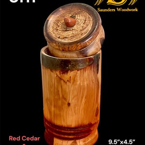 Urn for Human Ashes Red Cedar and Epoxy Resin Cremation Urn