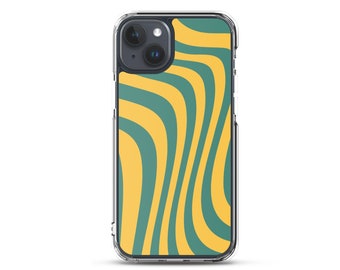 Retro Stripe iPhone® Case  iPhone® Retro phone case For iPhone 15, iPhone 15 Pro, iPhone 14, iPhone 13, iPhone 12 Cute Phone Case