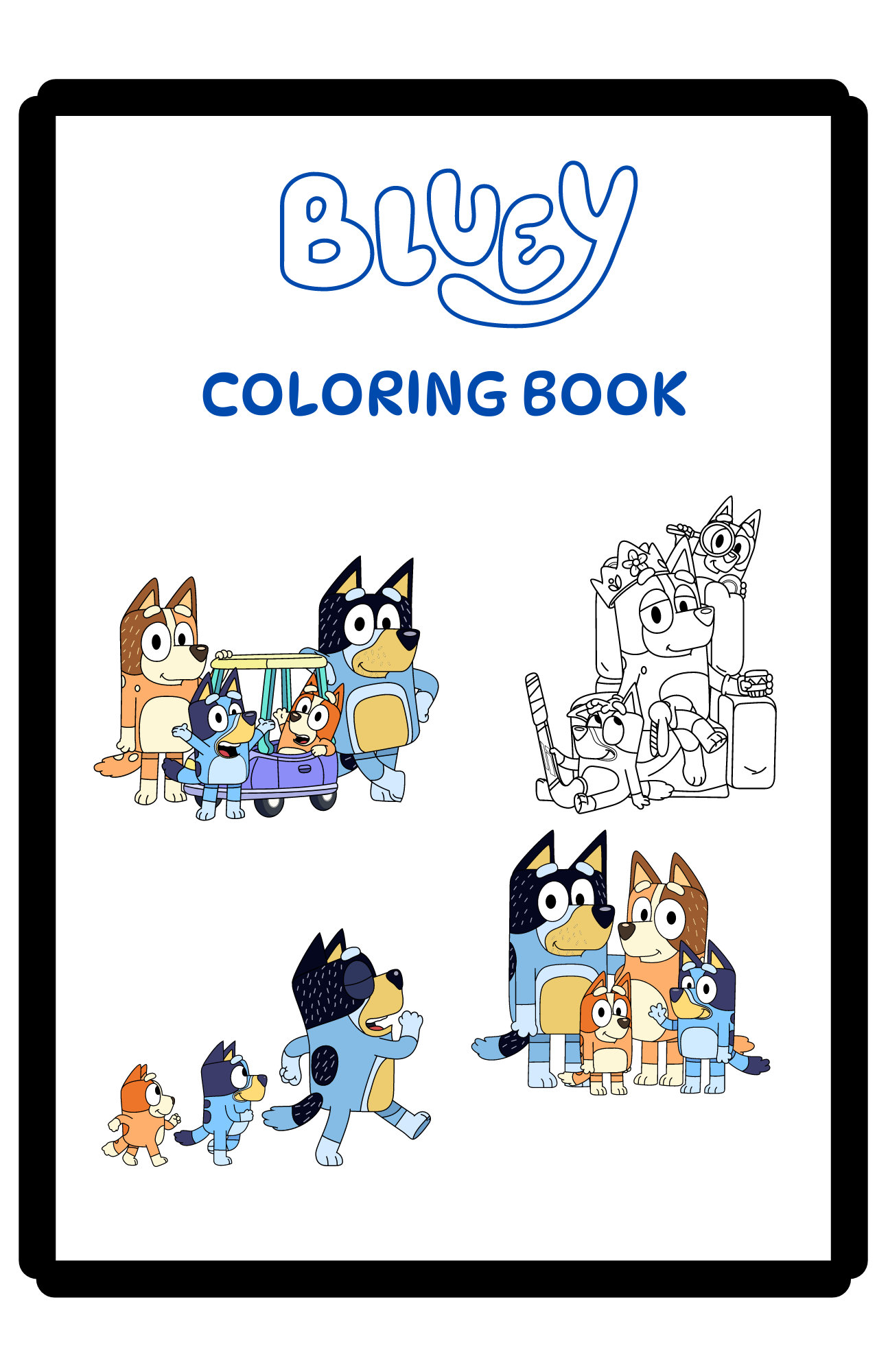 Simple Bluey Coloring Book - Etsy
