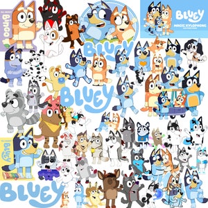 Images de personnages SVG bleus dans des fichiers numériques de haute qualité. 100 %