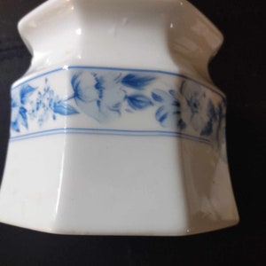 Vintage Christopher Stuart Dresden Blue Sugar Dish with Lid Beautiful Porcelain Fine China 5 x 3.5 image 1