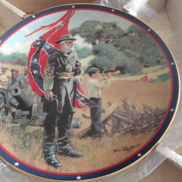 Vintage The American Civil War "General Robert E.Lee" collectors plate. Still in box with certificate of authenticity!!!