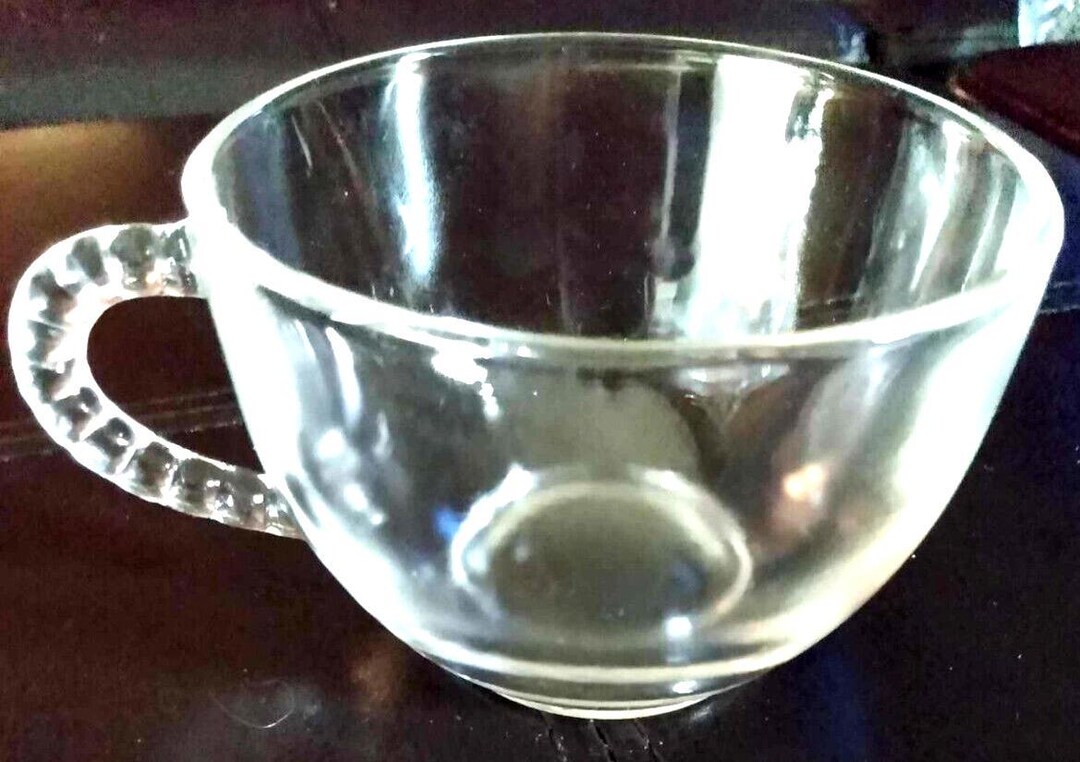 Elegant Vintage Clear Glass Tea Cups - Etsy