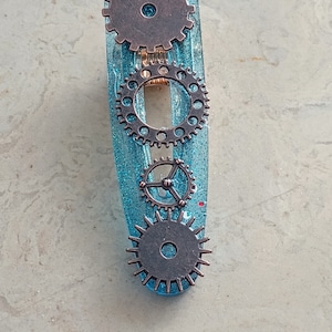 Steampunk Hair Clips. Hair Accessories. 2 Clip. Steampunk Gear charm Clip Gift for Her