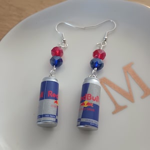 Energy Drink Novelty Dangle Drop Earrings.Gift for her