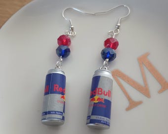 Energy Drink Novelty Dangle Drop Earrings.Gift for her