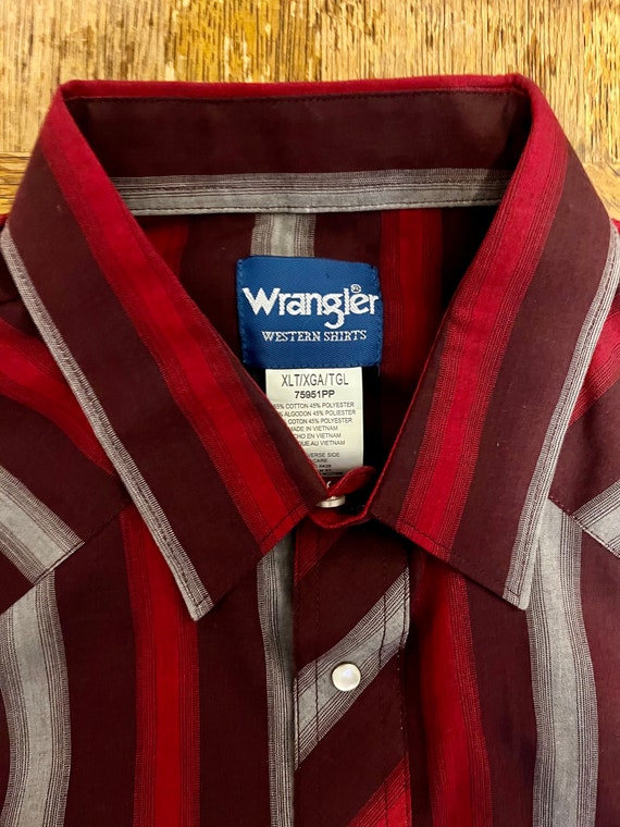 VINTAGE WRANGLER—Striped Vintage Western Shirt—XL… - image 3