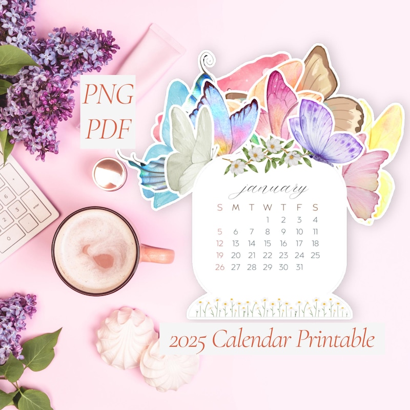 Pdf 2025 Desk Calendar Etsy