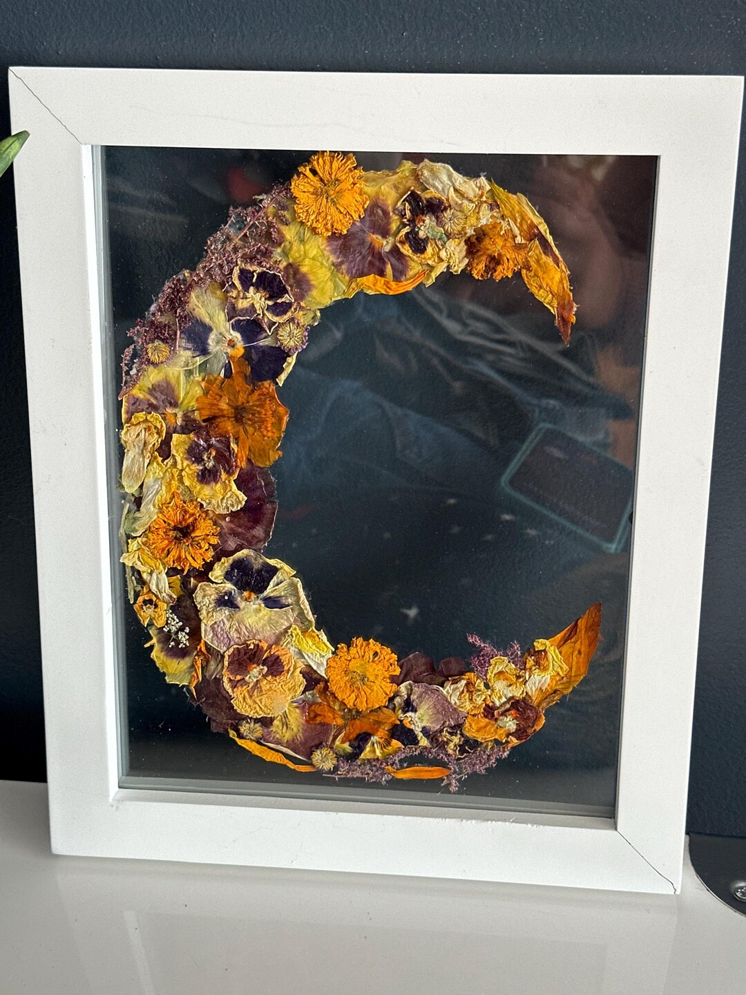Pressed Flower Moon Art. Flora Luna - Etsy