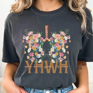 Floral Lungs YHWH Christian Tshirt