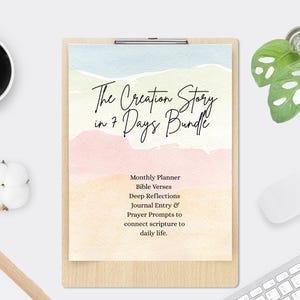 7 Days of Creation Bible Study | Genesis Planner, Journal Prompts and Devotional Worksheets | Christian Printable for Women & Teens