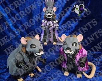 Escultura de Papa 5 Rat inspirada en Ghost (Arte de fans no oficial) – Decoración coleccionable impresa en 3D