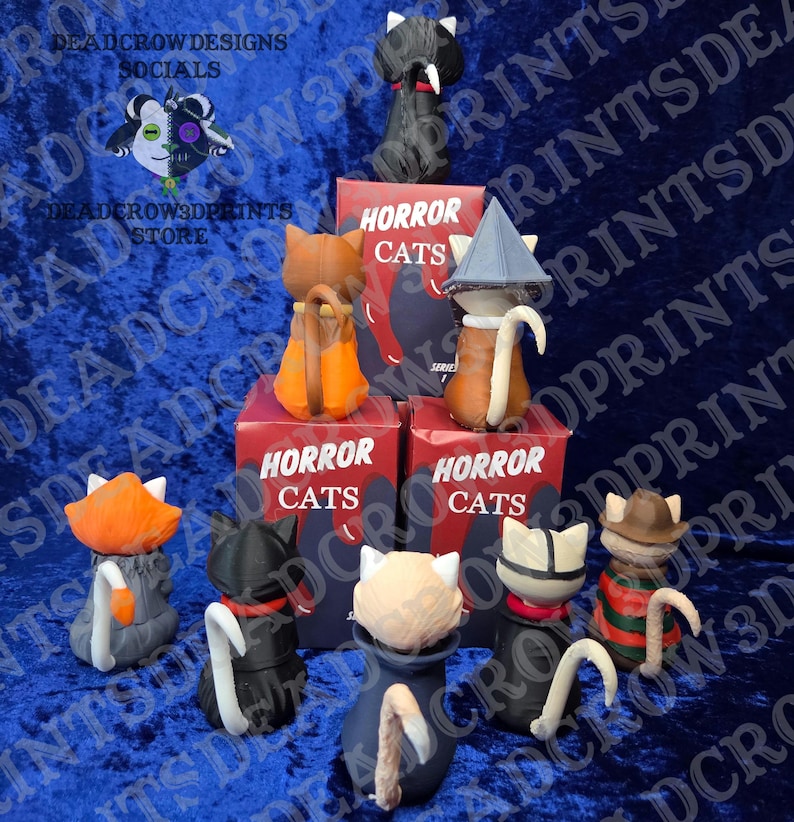 Horror Cat Mystery Blind Box Series 1 | 3D Printed Spooky Horror collectables image 3