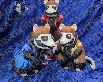 Escultura de Papa 4 Rat inspirada en Ghost (Fan Art) / Decoración coleccionable impresa en 3D hecha a mano