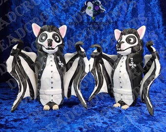 Escultura de murciélago Papa 3 inspirada en Ghost (Fan Art) / Decoración coleccionable impresa en 3D hecha a mano