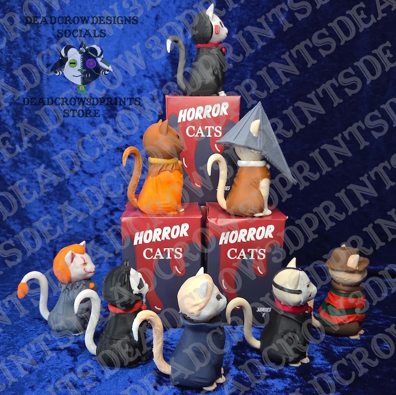 Horror Cat Mystery Blind Box Series 1 | 3D Printed Spooky Horror collectables image 4