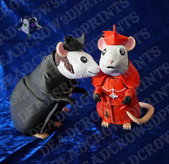 Cardinal Copia Rat Sculpture - Ghost Band Fan Art, Unique Home Decor