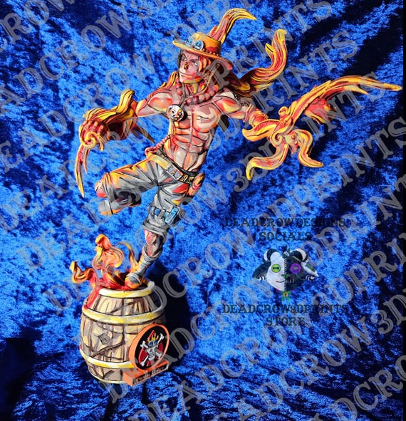 One Piece Portgas D. Ace Statue | Hand-painted 3D Printed Anime