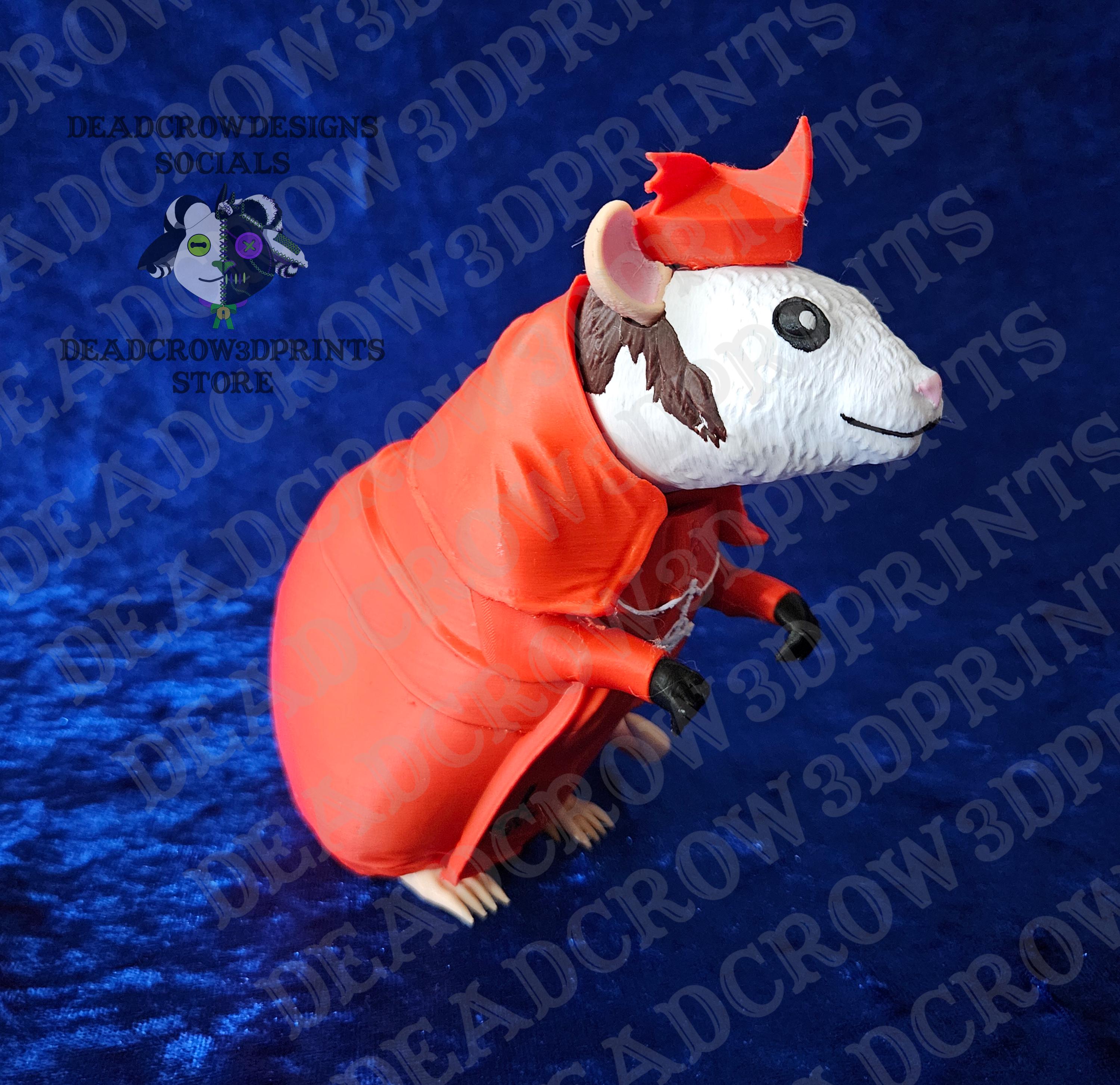 Cardinal Copia Rat Sculpture - Ghost Band Fan Art, Unique Home