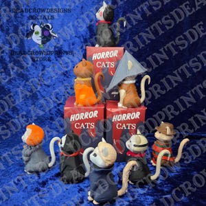 Horror Cat Mystery Blind Box Series 1 | 3D Printed Spooky Horror collectables image 2