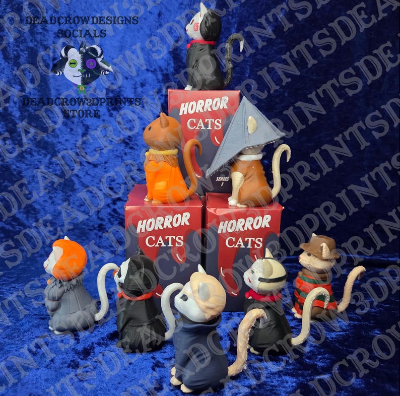 Horror Cat Mystery Blind Box Series 1 | 3D Printed Spooky Horror collectables image 2