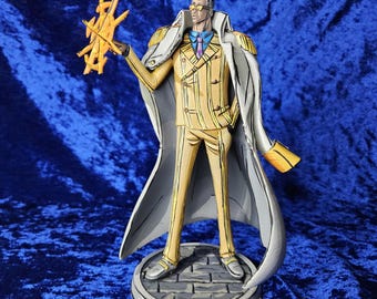 Kizaru 3D Printed Art Piece - Unique Hand-painted One Piece Collectible