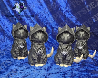 Von Geistern inspirierte Ghoul Katzenskulptur (Inoffizielle Fankunst) - 3D gedrucktes Sammlerdekor