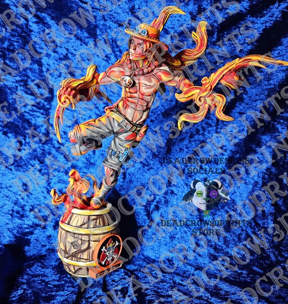 One Piece Portgas D. Ace Statue | Hand-painted 3D Printed Anime