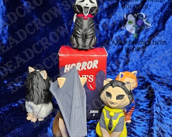 Horror Cat Mystery Blind Box Series 2 | 3D Printed Spooky Horror collectables
