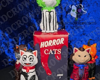 Horror Cat Mystery Blind Box Series 3 | 3D Printed Spooky Horror collectables