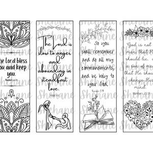 Numbers Bible Journaling, Bookmark, Bible Journaling Template, Bible Coloring, Scripture Art, Bible Art, Scripture Coloring, Printable