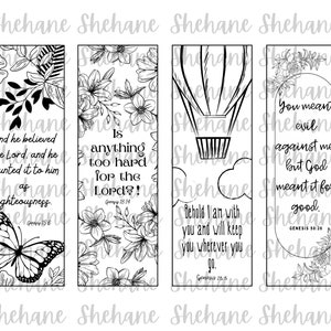 Genesis Bible Journaling, Bookmark, Bible Journaling Template,  Bible Coloring, Scripture Art, Bible Art,  Scripture Coloring, Printable